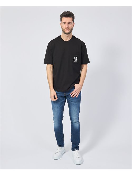 Armani Exchange Crew Neck T-Shirt with Logo Pocket ARMANI EXCHANGE | XM000366-AF12308UC001